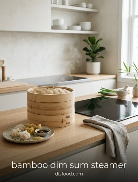 How the bamboo dim sum steamer creates authentic texture for homemade dumplings