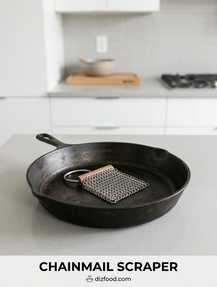 Why a chainmail scraper is the Best Tool for Maintaining Skillet Seasoning