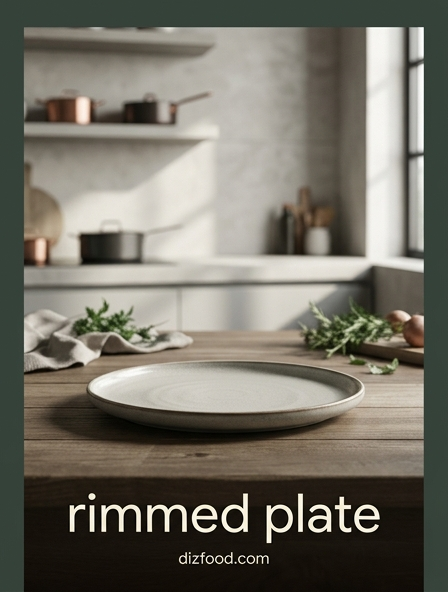 Enhancing Elegant Presentation and Formal Precision with a rimmed plate