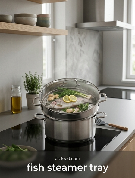 Enhancing seafood presentation with a high capacity fish steamer tray