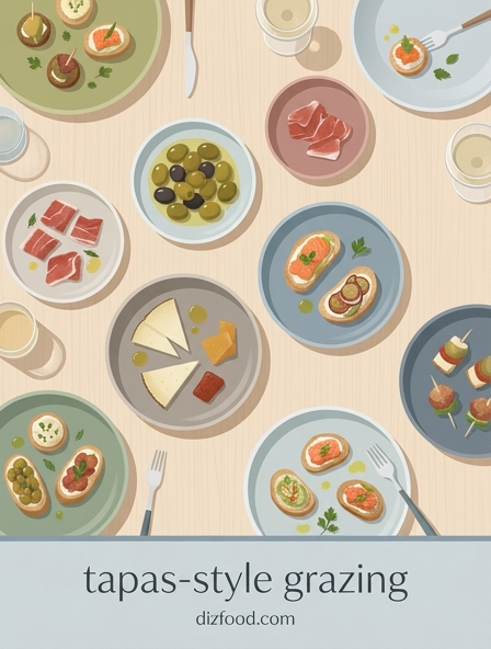 How to Host an Interactive Party with Tapas-Style Grazing and Small Dishes