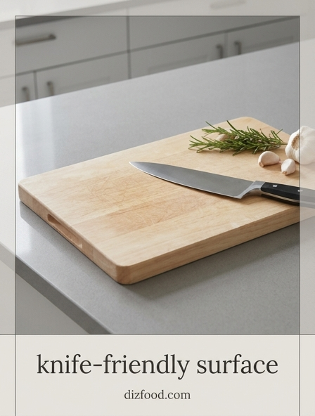 How a knife-friendly surface protects your premium artisanal tools during food preparation