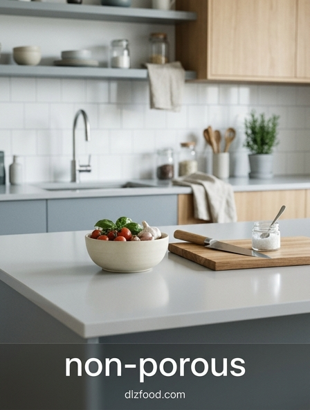 How Selecting a non-porous Material Can Improve Your Kitchen Hygiene Factor
