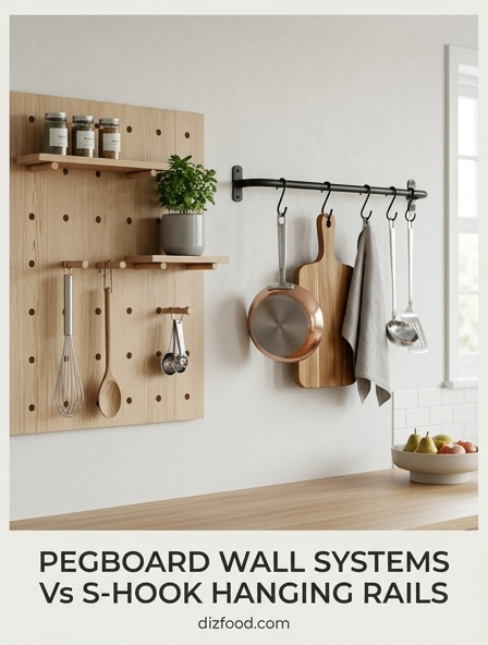 Pegboard Wall Systems Vs S-Hook Hanging Rails: The Ultimate Way To Master Vertical Kitchen Storage