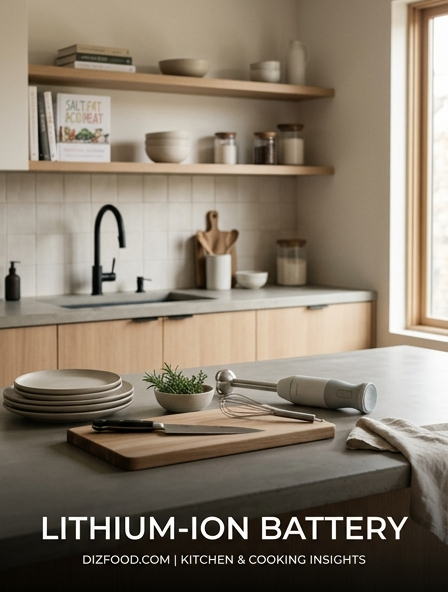 Experience portable freedom with a rechargeable lithium-ion battery in your kitchen