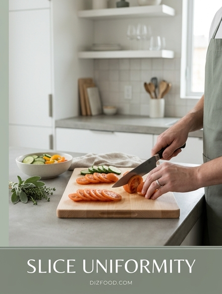 The importance of Slice Uniformity for professional presentation and even cooking